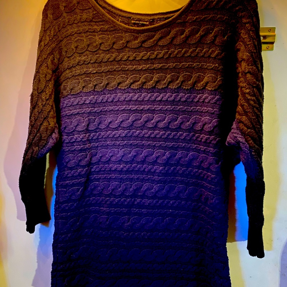 banana republic sweater women navy blue, Gray Size M Knitted